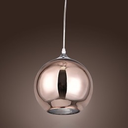 Lampada a sospensione globo moderna in metallo elettroplaccato 60