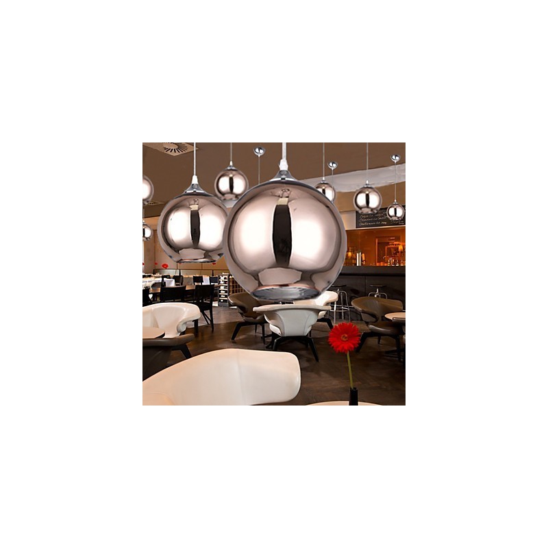 Lampada a sospensione globo moderna in metallo elettroplaccato 60