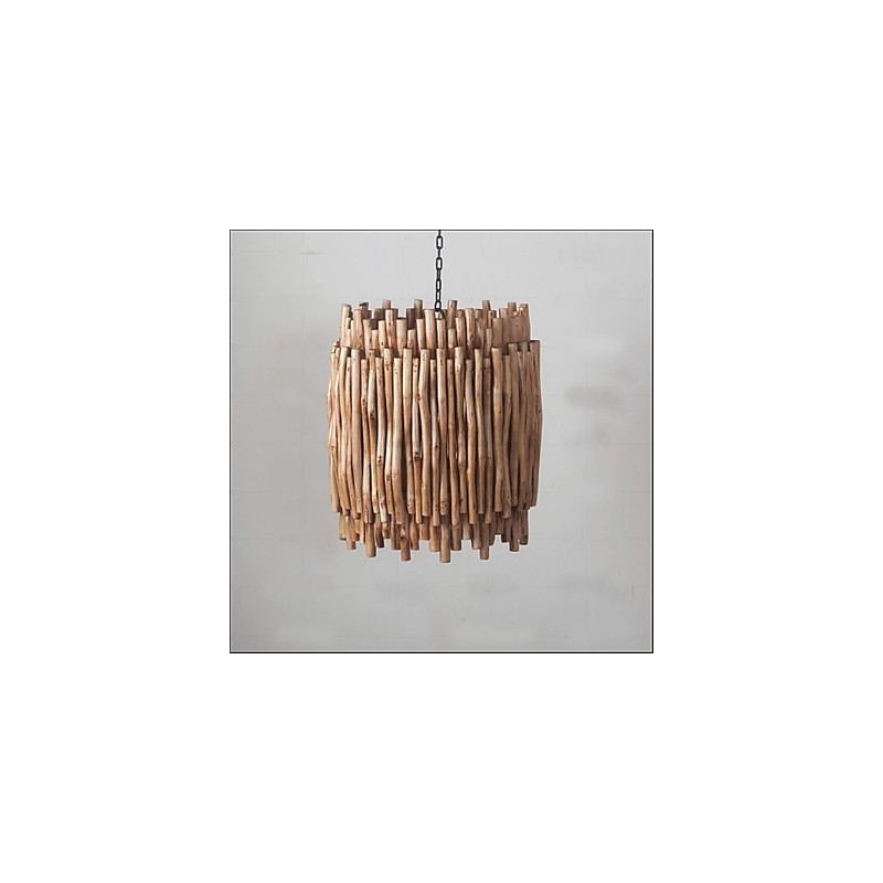 Lampada a sospensione in legno massiccio
