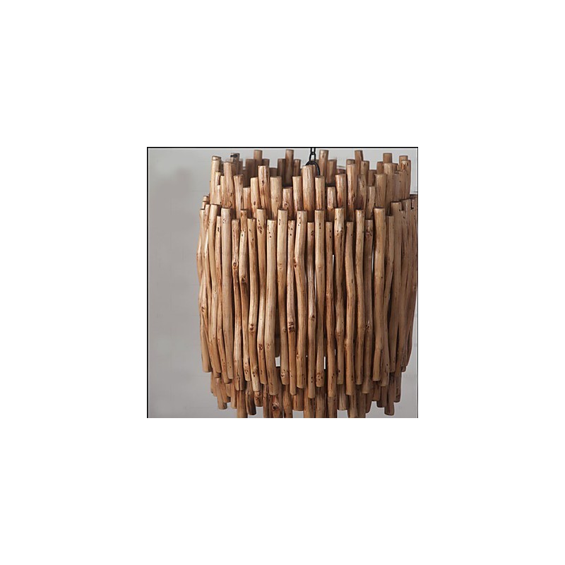 Lampada a sospensione in legno massiccio