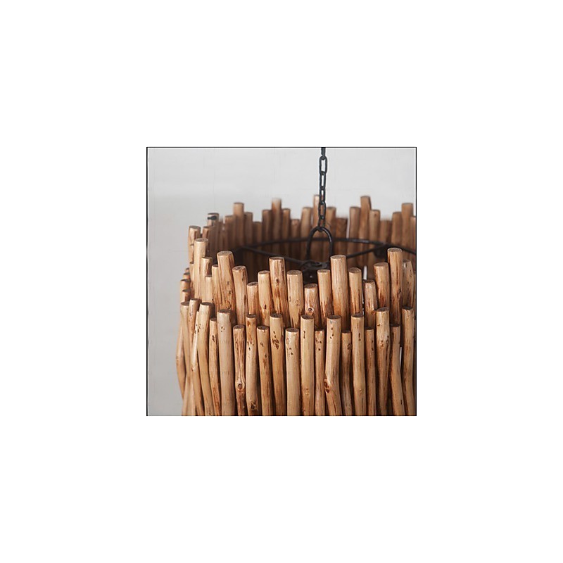 Lampada a sospensione in legno massiccio
