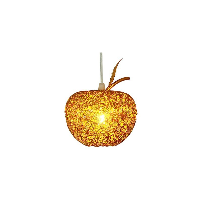 Lampadario a sospensione in alluminio intrecciato a 7 luci a forma di mela multicolore