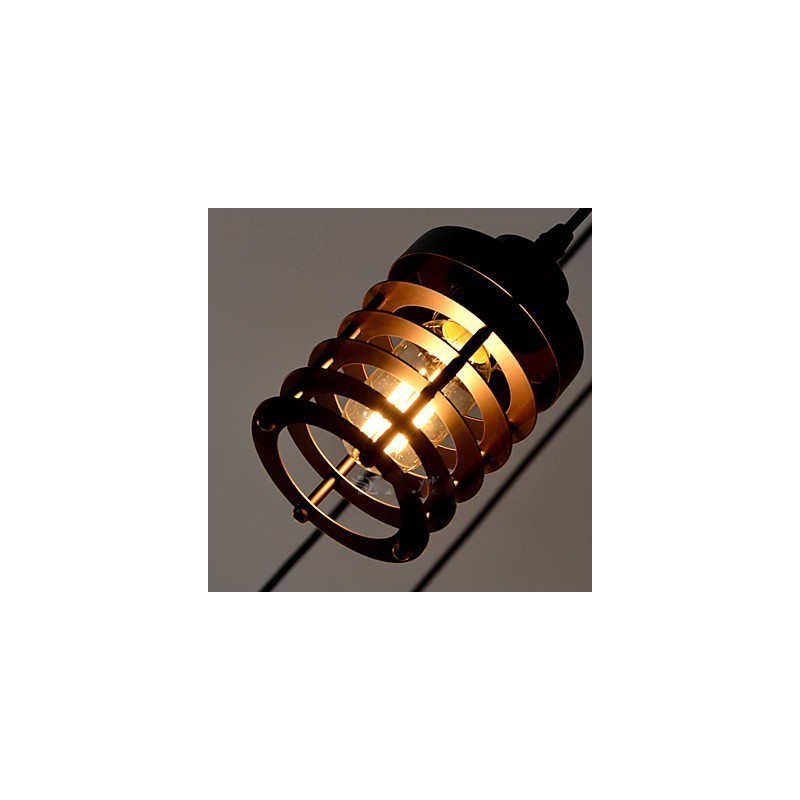 Lampadario a sospensione vintage Edison multiplo regolabile in metallo
