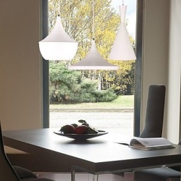 Lampada a sospensione mini in metallo verniciato 3 luci E26/E27