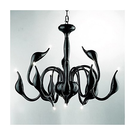 Lampadario moderno contemporaneo in metallo elettroplaccato stile candela 8 luci G4