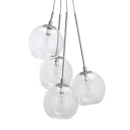 Lampada a sospensione mini classica tradizionale in vetro trasparente