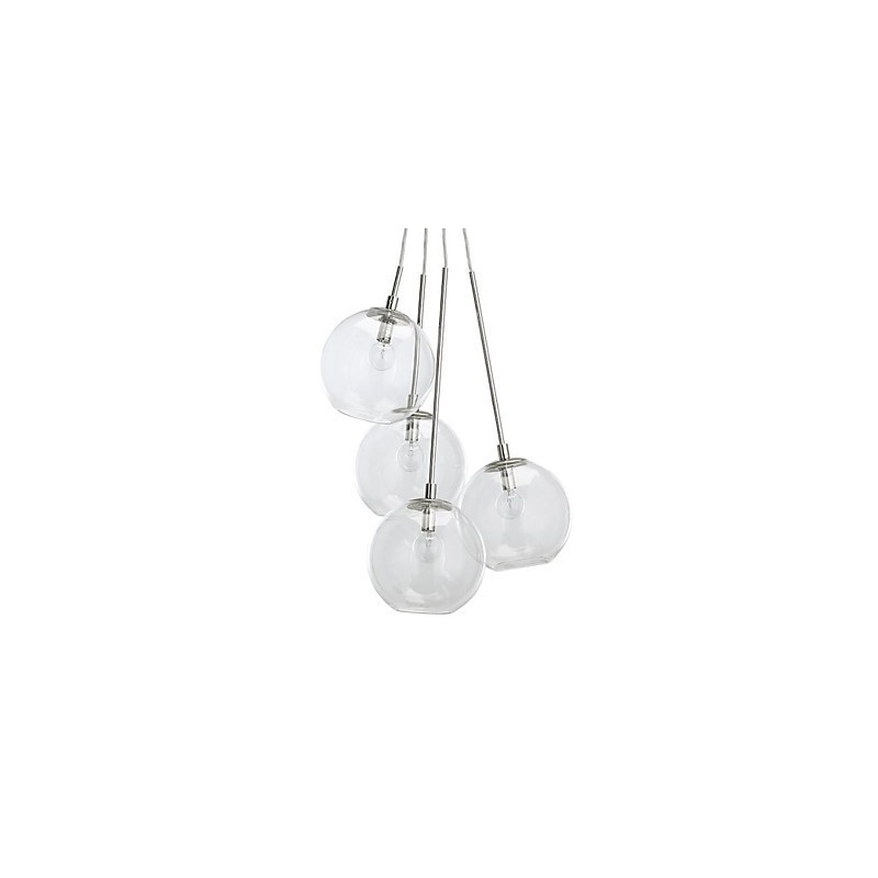 Lampada a sospensione mini classica tradizionale in vetro trasparente