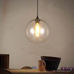 Lampada a sospensione singola con sfera in vetro stile nordico creativo