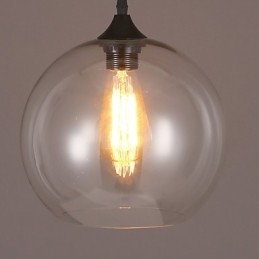 Lampada a sospensione singola con sfera in vetro stile nordico creativo