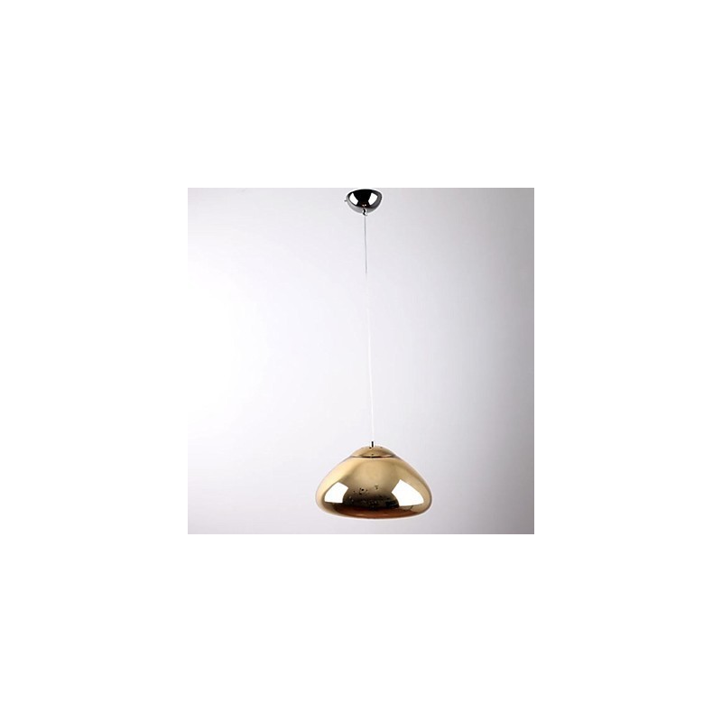 Lampadario a sospensione 1 luce in vetro dorato stile classico