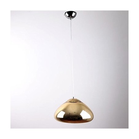 Lampadario a sospensione 1 luce in vetro dorato stile classico