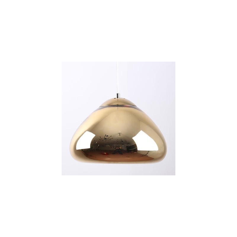 Lampadario a sospensione 1 luce in vetro dorato stile classico