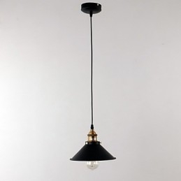 Lampada a sospensione mini ciotola retrò classica tradizionale nera in metallo