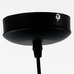 Lampada a sospensione mini ciotola retrò classica tradizionale nera in metallo