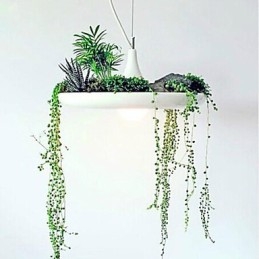 Lampada a sospensione moderna contemporanea in metallo bianco