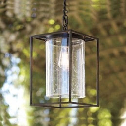 Lampada a sospensione in vetro stile country nordico nera