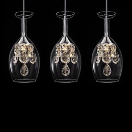 Lampadario a sospensione moderno contemporaneo in metallo argento con 4 LED integrati
