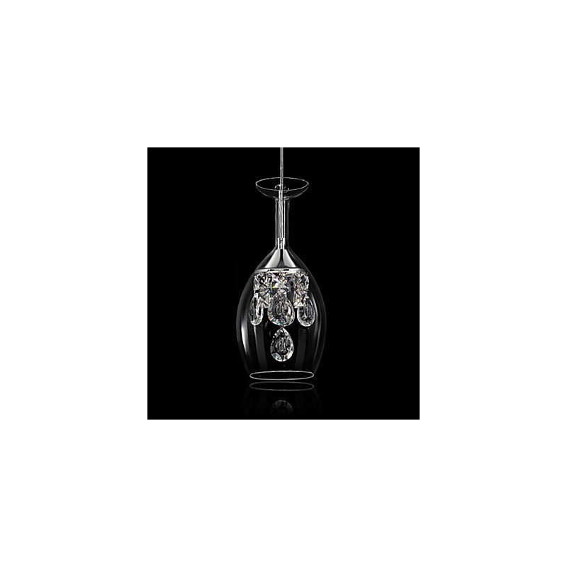 Lampadario a sospensione moderno contemporaneo in metallo argento con 4 LED integrati