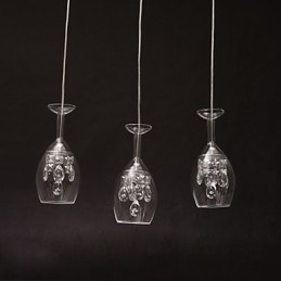 Lampadario a sospensione moderno contemporaneo in metallo argento con 4 LED integrati