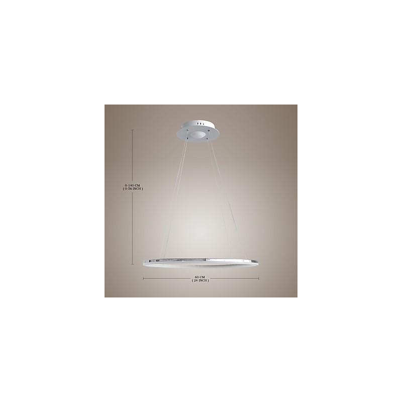 Lampada a sospensione LED Living Ring moderna argento 60 cm