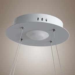 Lampada a sospensione LED Living Ring moderna argento 60 cm