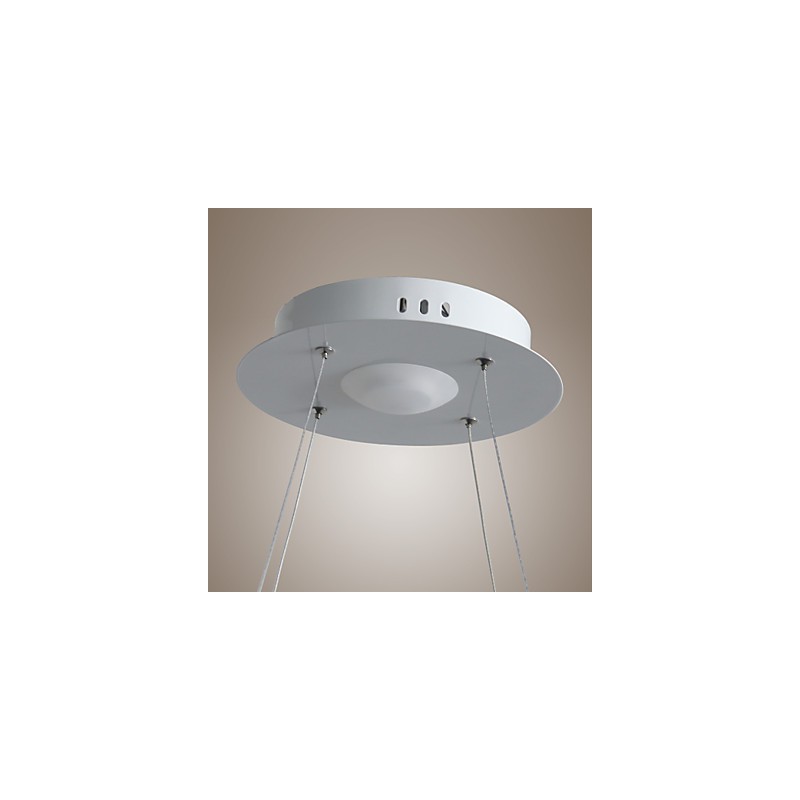 Lampada a sospensione LED Living Ring moderna argento 60 cm