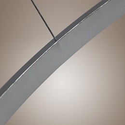 Lampada a sospensione LED Living Ring moderna argento 60 cm