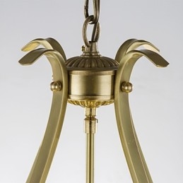 Lampada a sospensione in rame con design decorativo, 7 luci