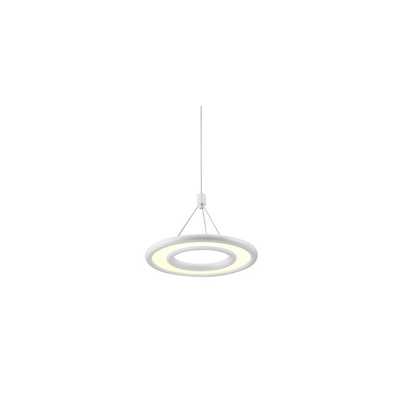 Lampada a sospensione LED integrato 16 W in metallo bianco, regolabile 120 cm