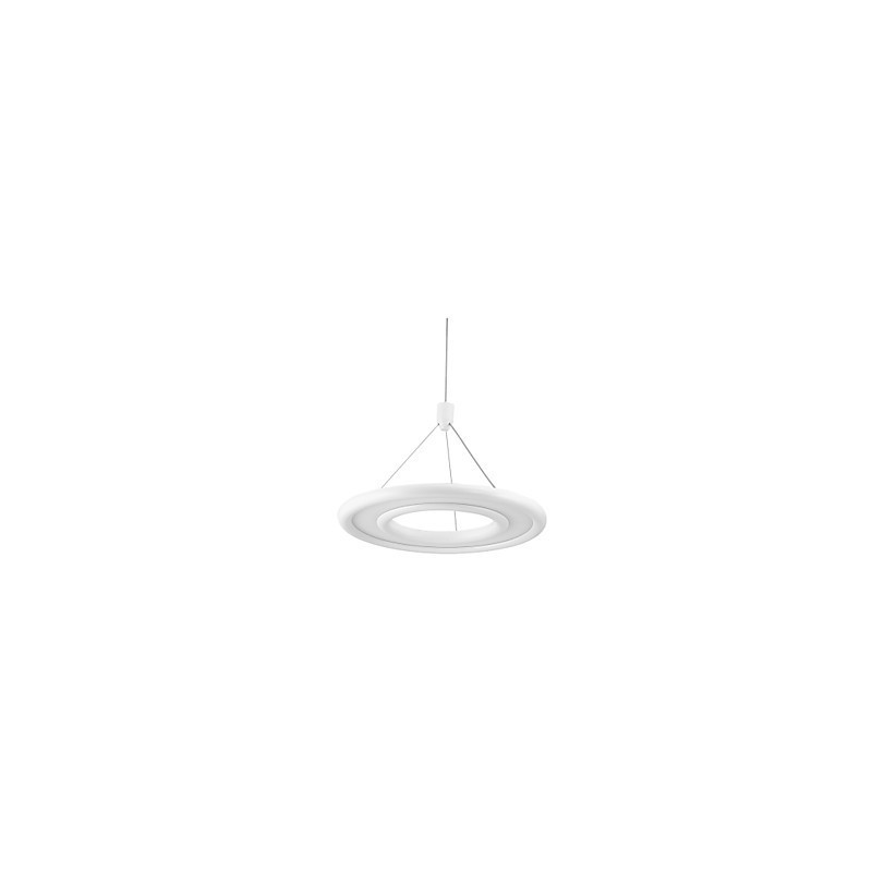 Lampada a sospensione LED integrato 16 W in metallo bianco, regolabile 120 cm