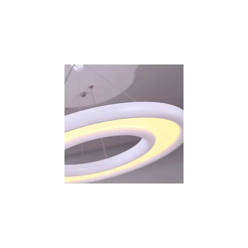 Lampada a sospensione LED integrato 16 W in metallo bianco, regolabile 120 cm