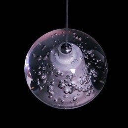 Lampada a sospensione moderna e contemporanea G4 3W cromata in cristallo