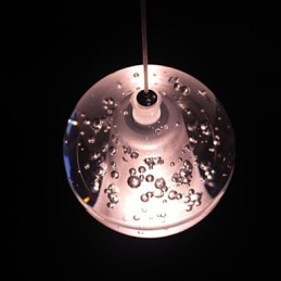 Lampada a sospensione moderna e contemporanea G4 3W cromata in cristallo