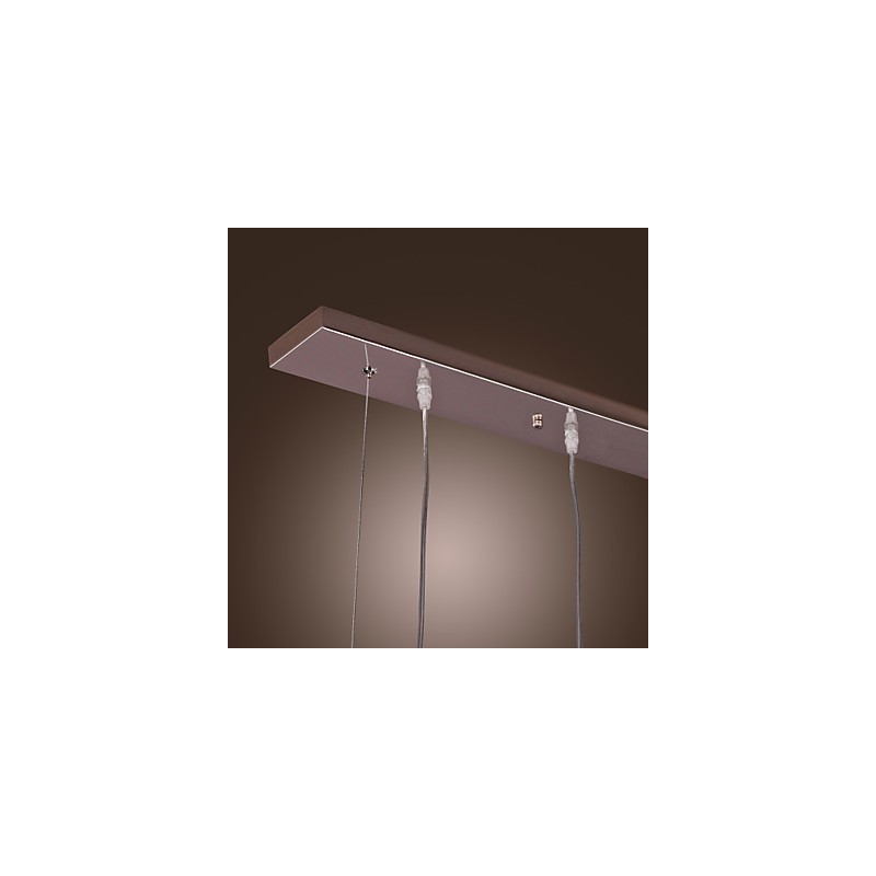 Lampada a sospensione moderna in metallo argentato con cristalli, paralume nero, 100 cm