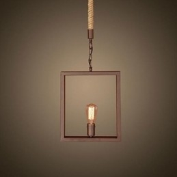 Lampada a sospensione in metallo rustica classica retrò country tradizionale