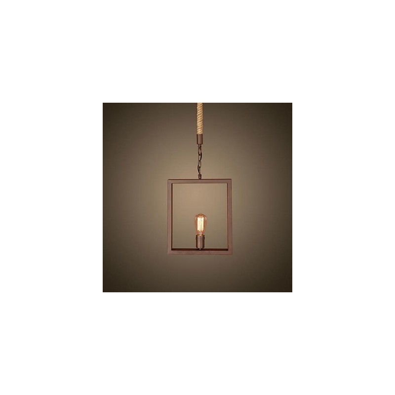 Lampada a sospensione in metallo rustica classica retrò country tradizionale