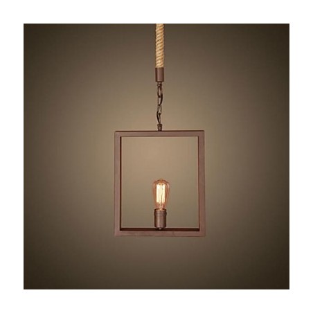 Lampada a sospensione in metallo rustica classica retrò country tradizionale