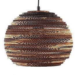 Lampada a sospensione rustica vintage in metallo, globo/tamburo/lanterna, 40 cm
