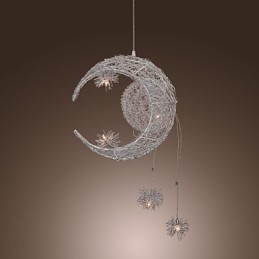 Lampada a sospensione Globe Mini in metallo galvanizzato argentato moderna