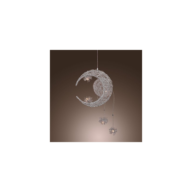 Lampada a sospensione Globe Mini in metallo galvanizzato argentato moderna