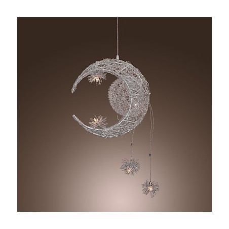 Lampada a sospensione Globe Mini in metallo galvanizzato argentato moderna
