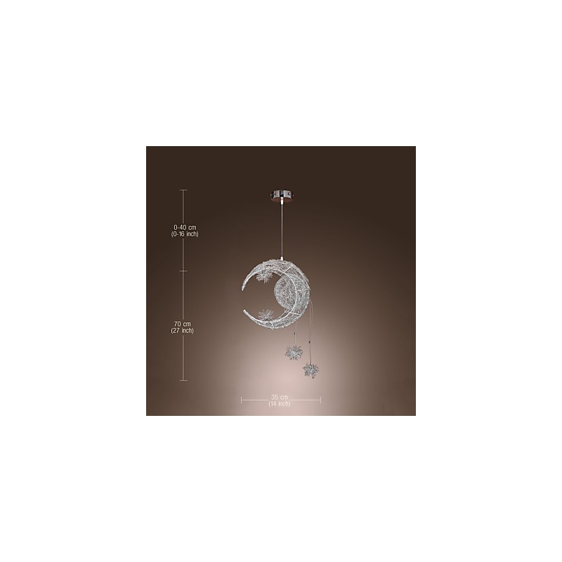 Lampada a sospensione Globe Mini in metallo galvanizzato argentato moderna