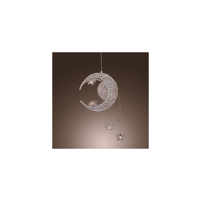 Lampada a sospensione Globe Mini in metallo galvanizzato argentato moderna