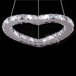 Lampadario moderno contemporaneo cromo in metallo e cristallo