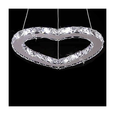 Lampadario moderno contemporaneo cromo in metallo e cristallo