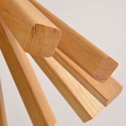 Lampada a sospensione in bambù e legno stile country retrò 3 luci E26/E27 45 cm