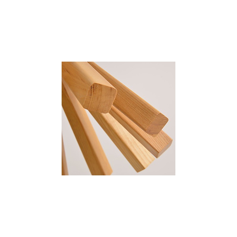 Lampada a sospensione in bambù e legno stile country retrò 3 luci E26/E27 45 cm