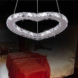 Lampadario moderno contemporaneo cromo in metallo e cristallo