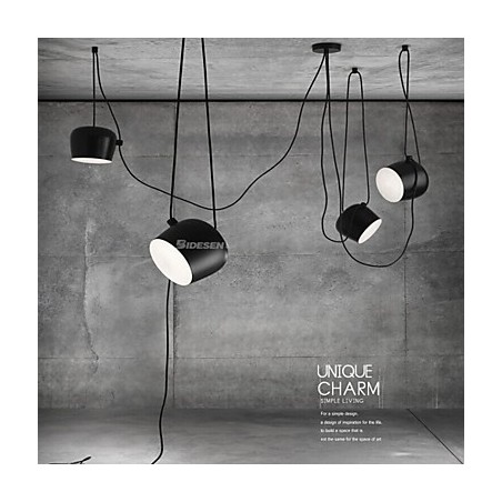 Lampada a sospensione in metallo dipinta moderna contemporanea mini