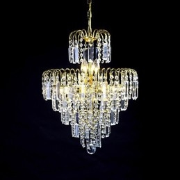 Lampadario a corona in cristallo 6 luci stile europeo